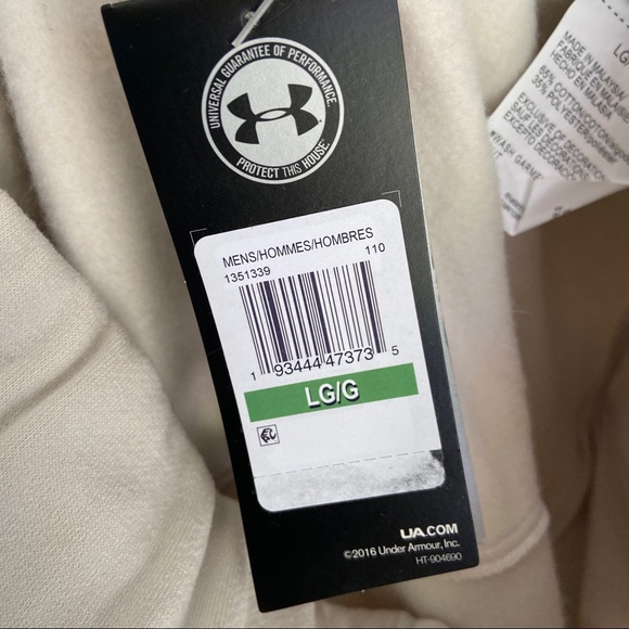 (CLOSET CLOSING FINAL SALE) NWT Under Armour White Jogger Sweatpants Loose Fit - Picture 7 of 10